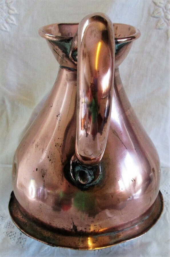 Antique Antique English Victorian Copper Half Pint Measure