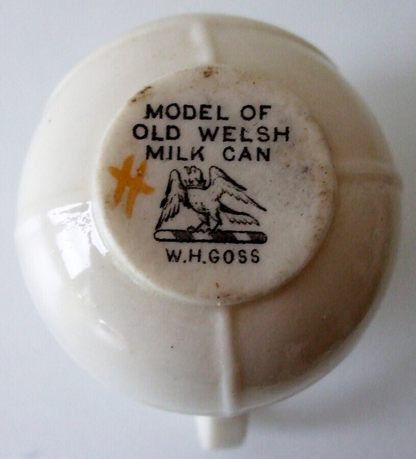Antique W.H. Goss ~ Welsh Milk Can ~ A.C.C. No. 287 ~ Dawlish