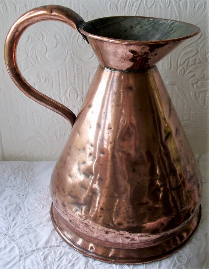 Antique Antique English Victorian Copper Gallon Measure