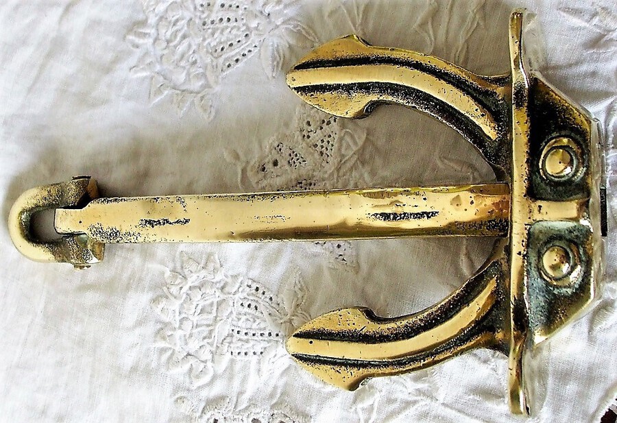 Antique Antique English or Canadian ? Brass Model Anchor