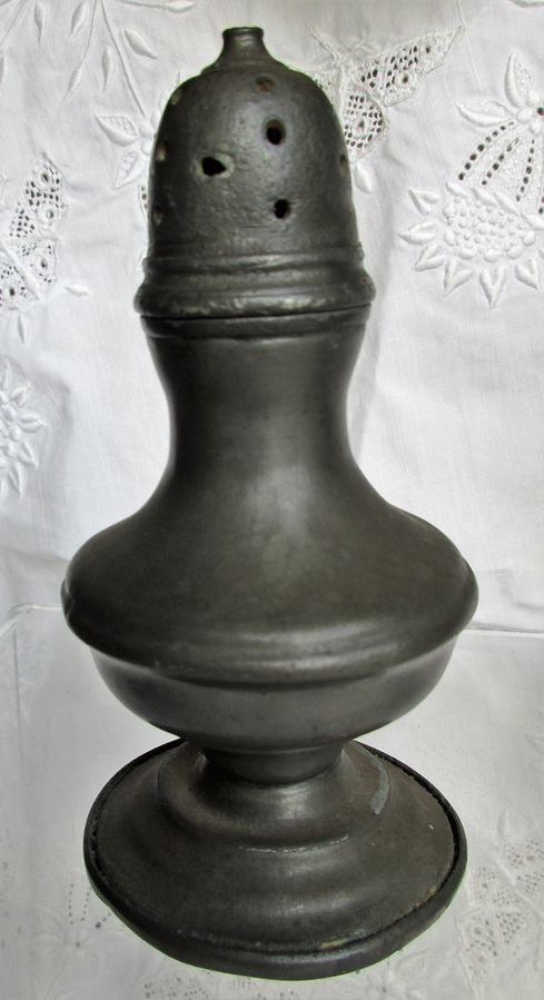 Antique Antique English Victorian Pewter Pepper Pot