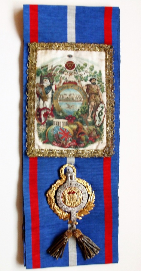 Antique Antique English Ceremonial Sash ~ The Order of Druids