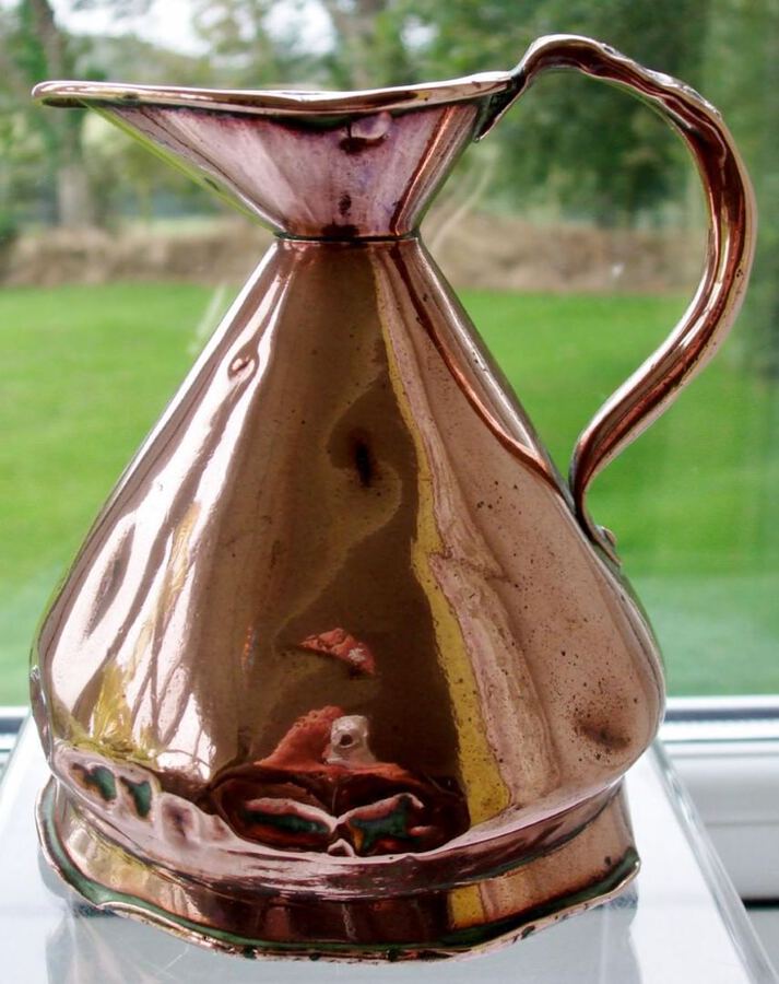 Antique Antique English Victorian Copper Pint Measure