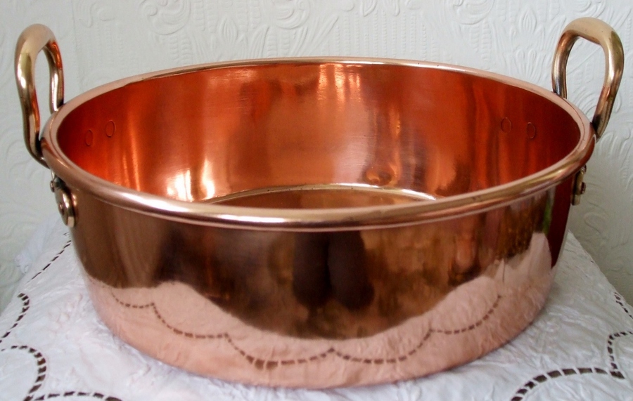 Antique Antique English Victorian Copper Cream Setting Pan