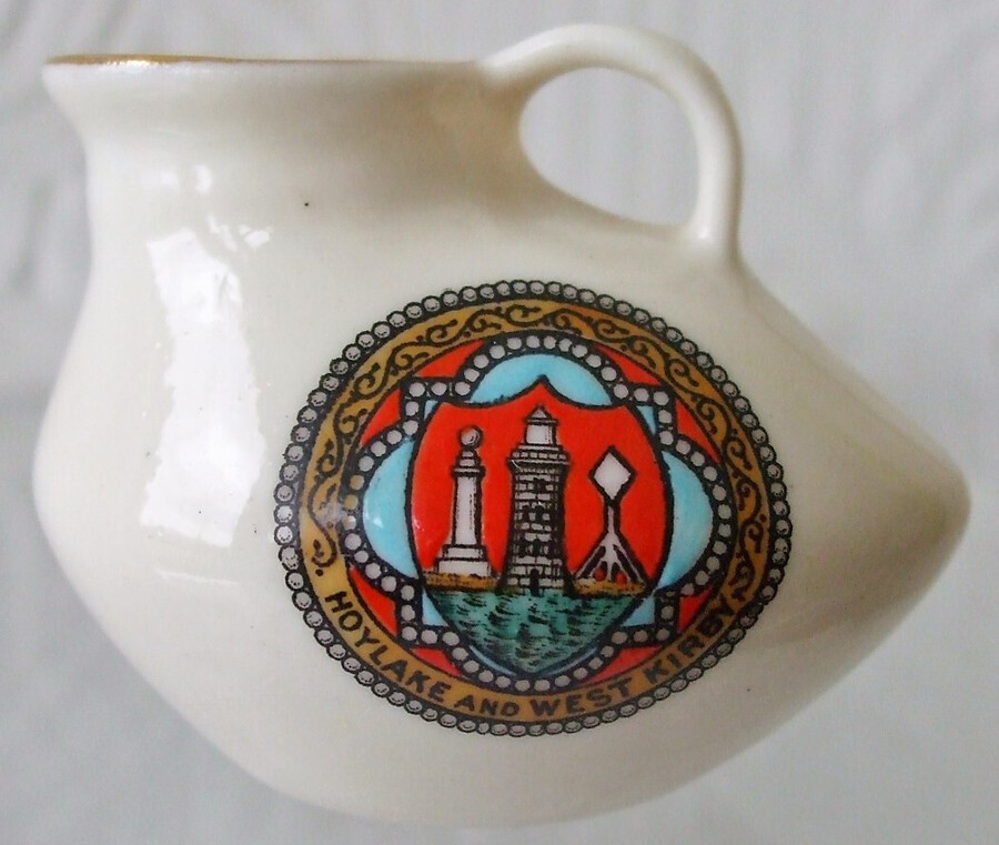 Antique W.H. Goss ~ Maltese Vase a Canard ~ A.C.C. No. 198 ~ Hoylake and West Kirby