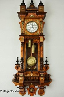 Antique Spectacular Gustav Becker Wall Clock 155 cm !! | ANTIQUES.CO.UK