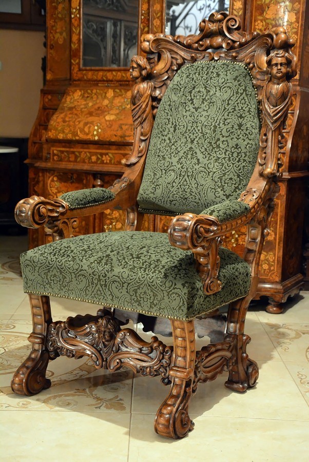 A unique neo-baroque armchair