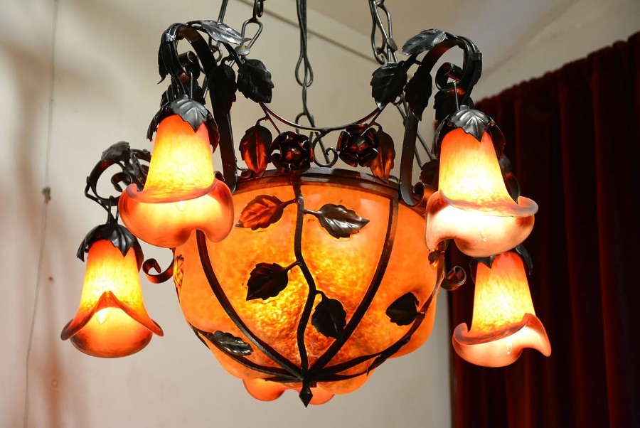Antque Art Nouveau chandelier !!