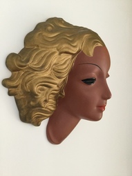 Antique Art Deco Terracotta Wall Facemask