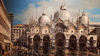 Antique Venice, Saint Mark's Square with high water