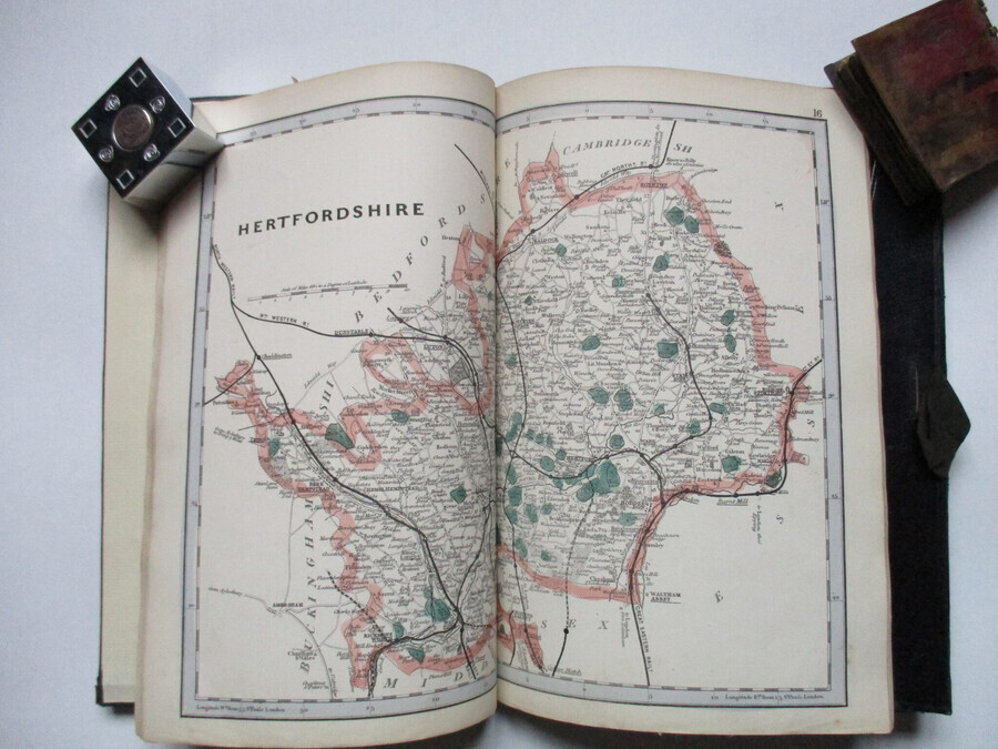 Antique Cruchley’s County Atlas of England and Wales shewing all the Railways & Stations 