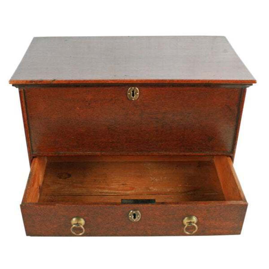Antique 18th Century Oak One Drawer Box 