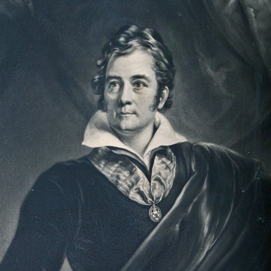 Antique 19th Century Engraving of Sir William Forbes 