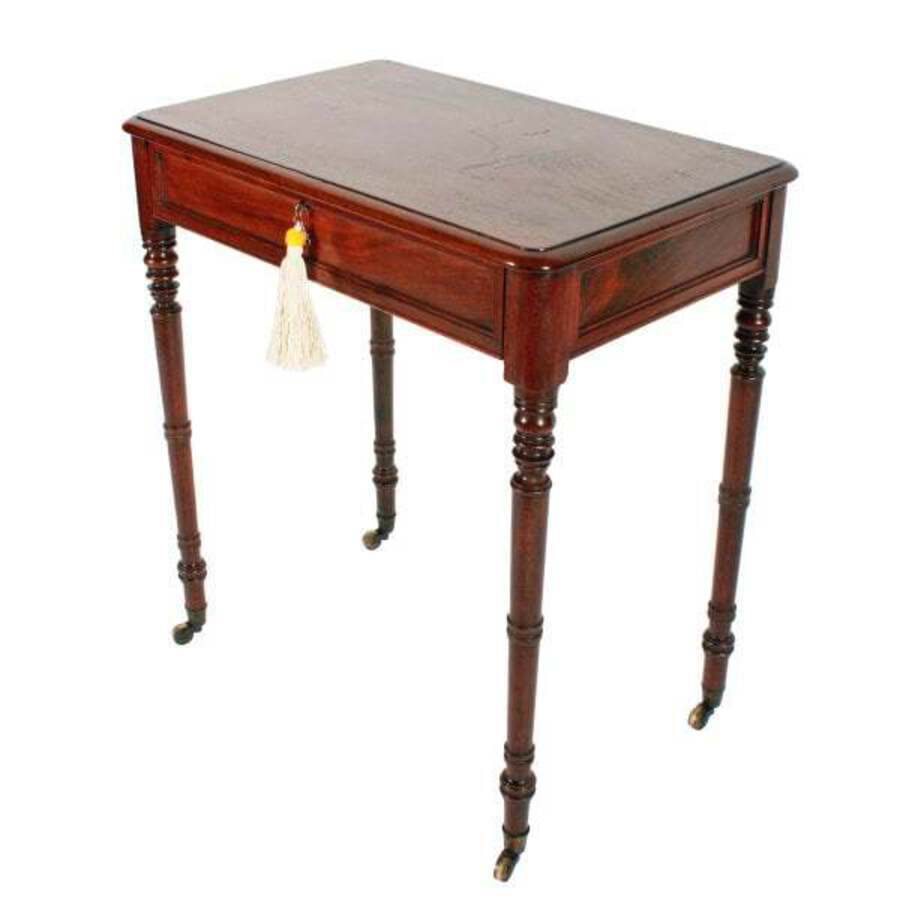Antique Georgian Mahogany One Drawer Side Table 