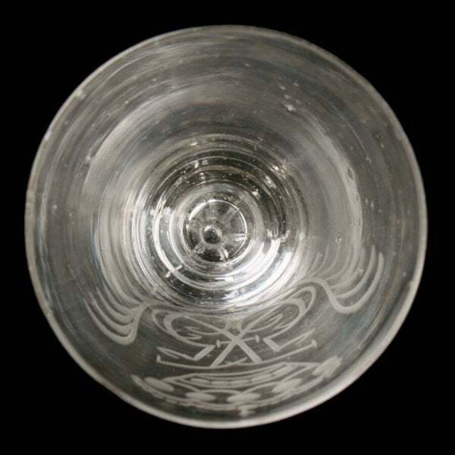 Antique 18th Century Dutch Wine Glass 
