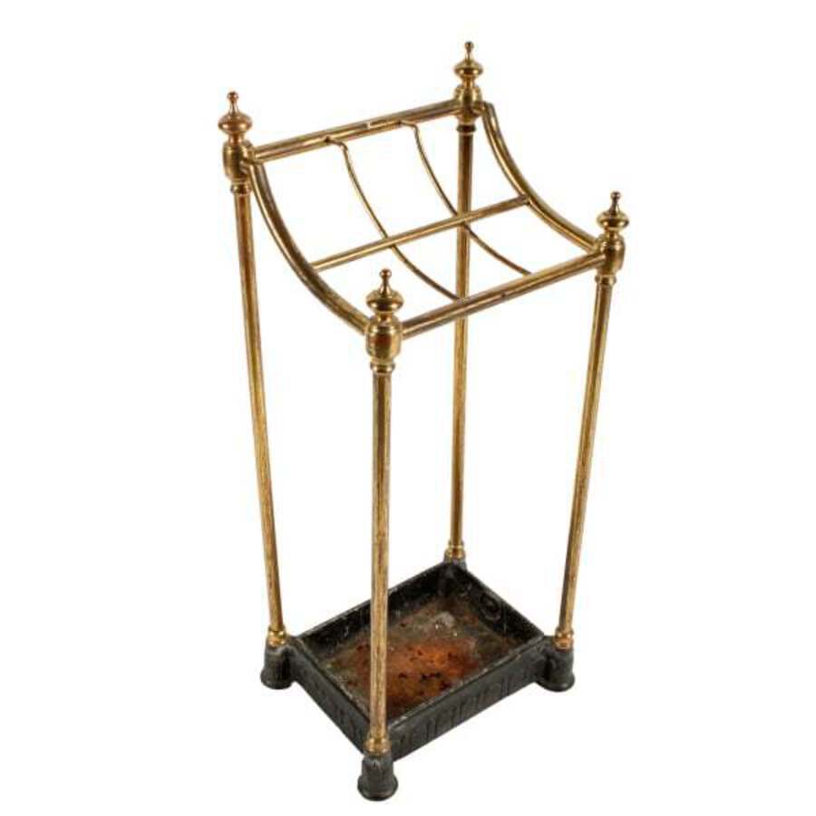 Antique Victorian Brass Stick Stand 
