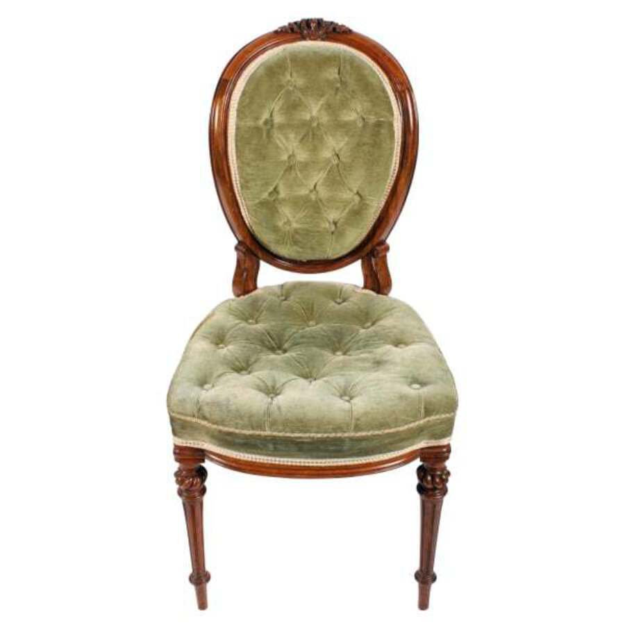 Antique Pair of Walnut Cameo Back Chairs SOLD 