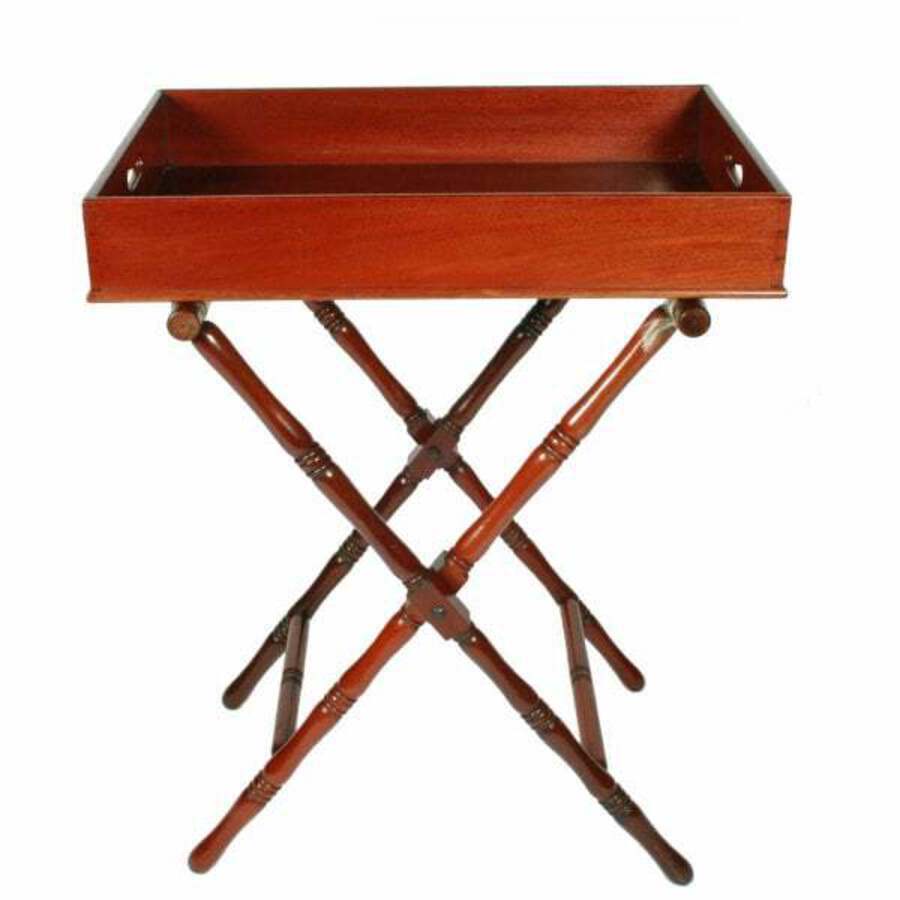 Antique Mahogany Butler's Tray & Stand 