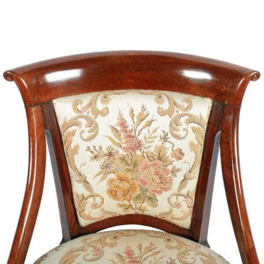 Antique George IV Rosewood Library Chair 