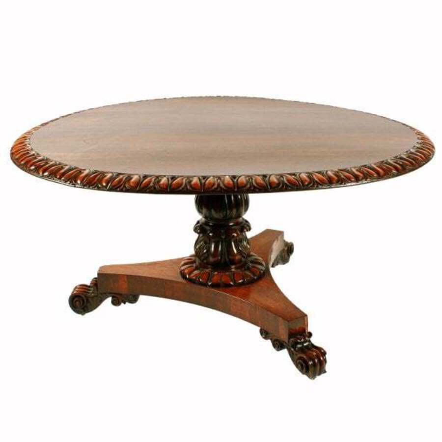 Antique George IV Rosewood Centre Table 