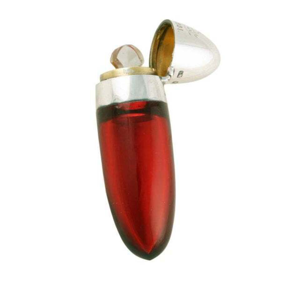 Antique Sampson Mordan Ruby Perfume Bottle 