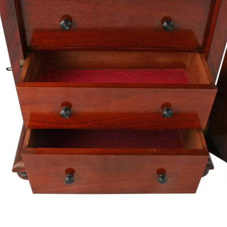 Antique Mahogany & Maple Table Cabinet 