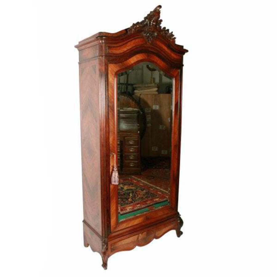 Antique 19th Century Rosewood Armoire 