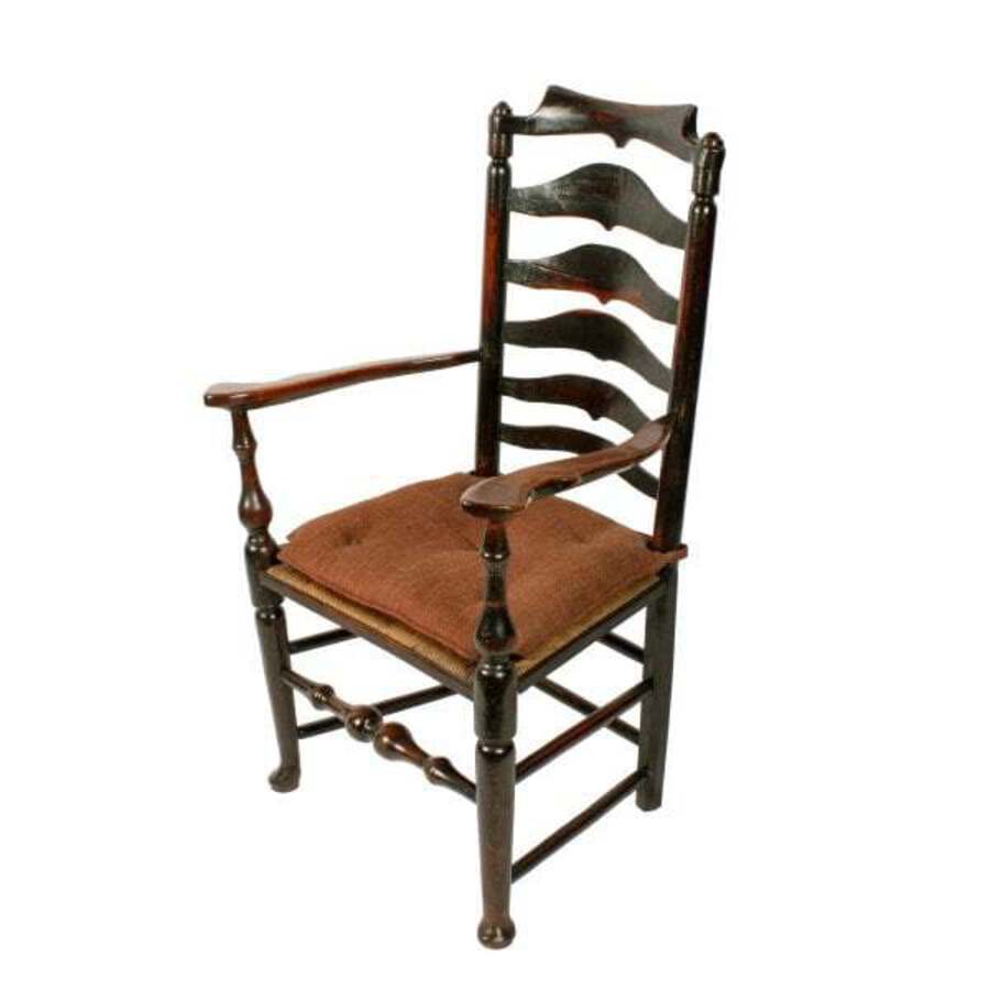 Antique Georgian Elm Macclesfield Arm Chair 