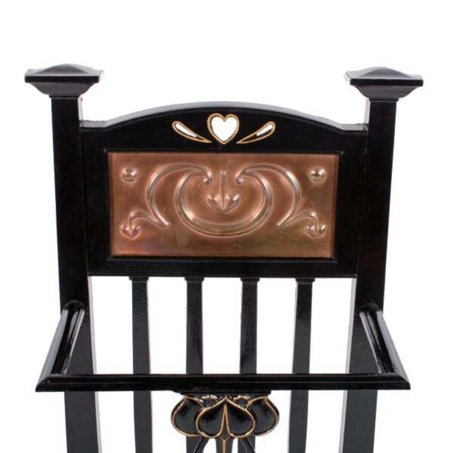 Antique Art Nouveau Iron Stick Stand 
