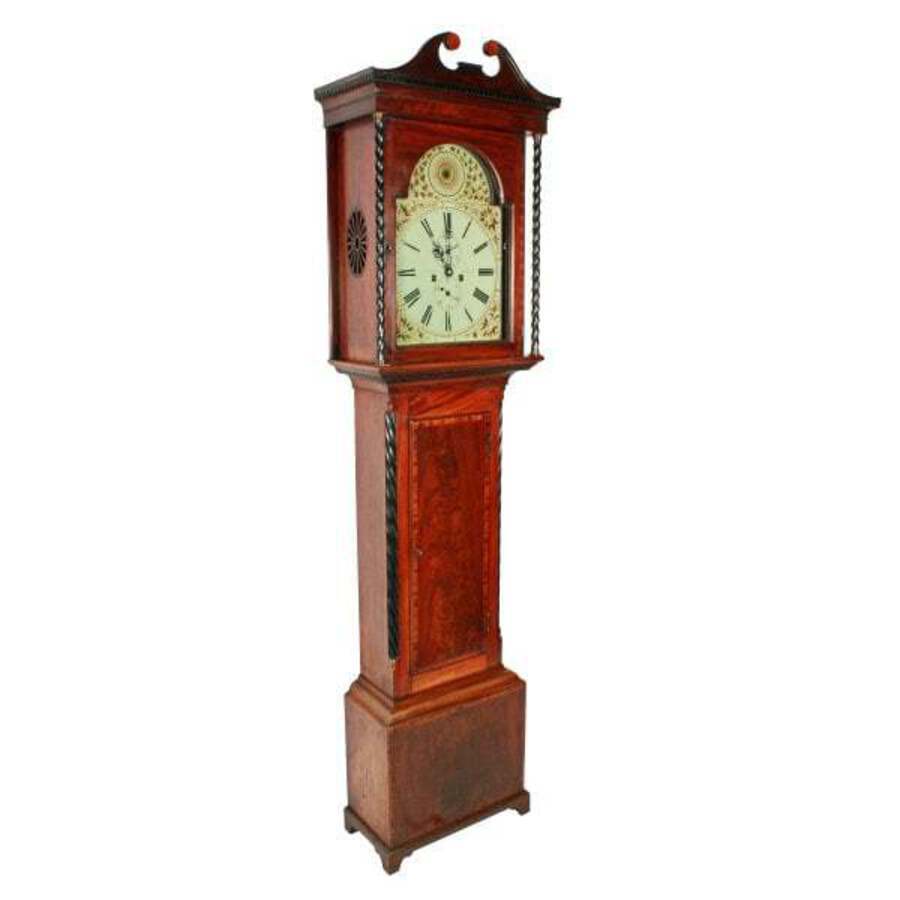 Antique Georgian Mahogany Grandfather Clock 