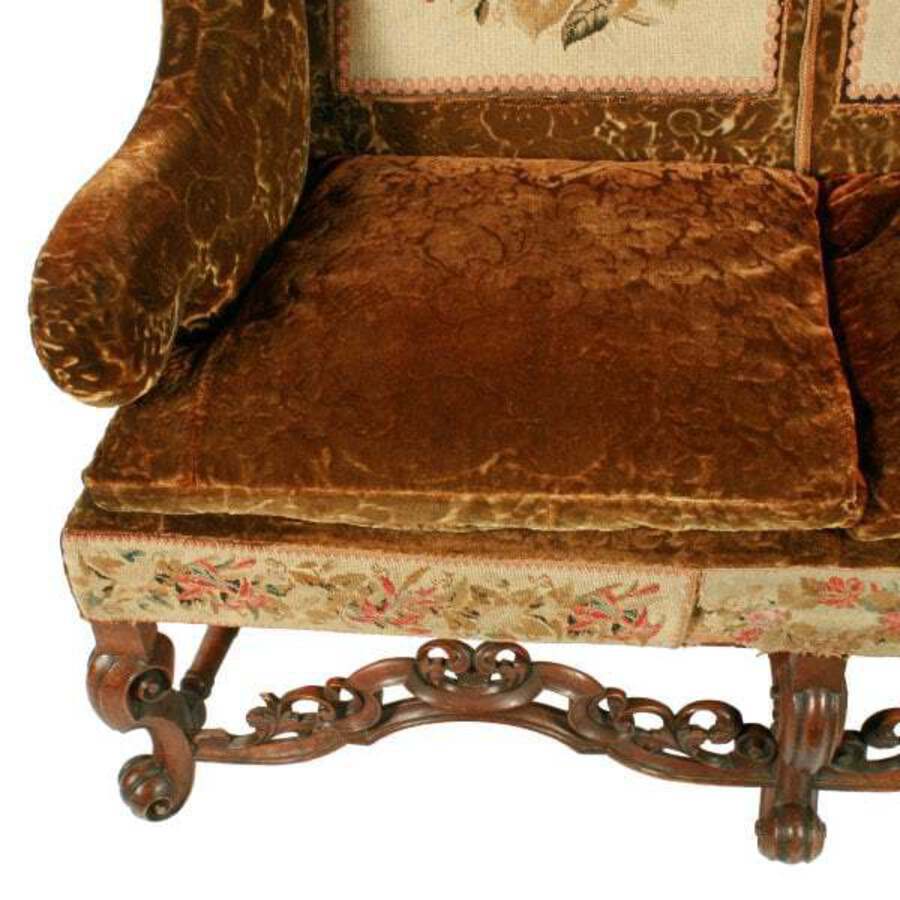 Antique Large Jacobean Style Settee 