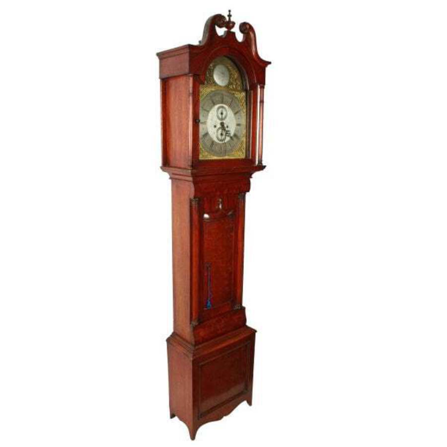 Antique Victorian Mahogany Grandfather Clock 