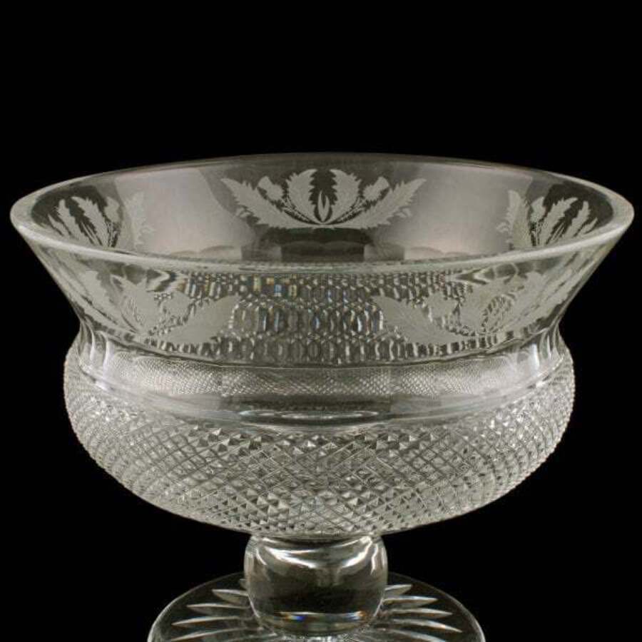 Antique Scottish Cut Crystal Bowl 
