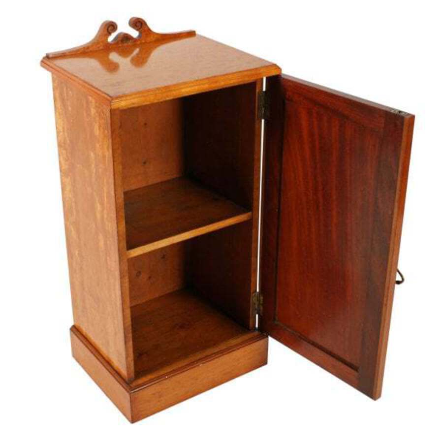 Antique Victorian Satinwood Bedside Cabinet 