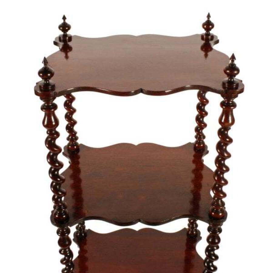 Antique Victorian Four Tier Rosewood Whatnot 