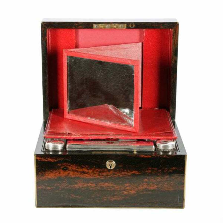 Antique Fine Coromandel Jewellery & Dressing Box 