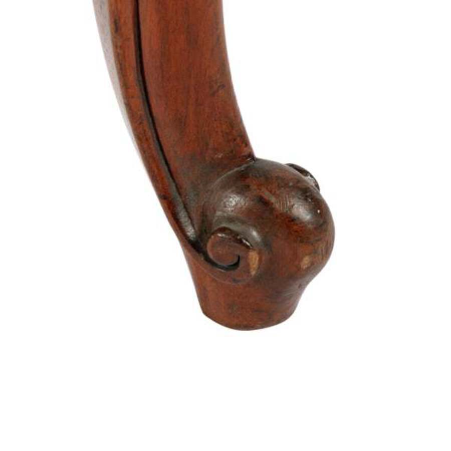 Antique Victorian Mahogany Cabriole Leg Stool 