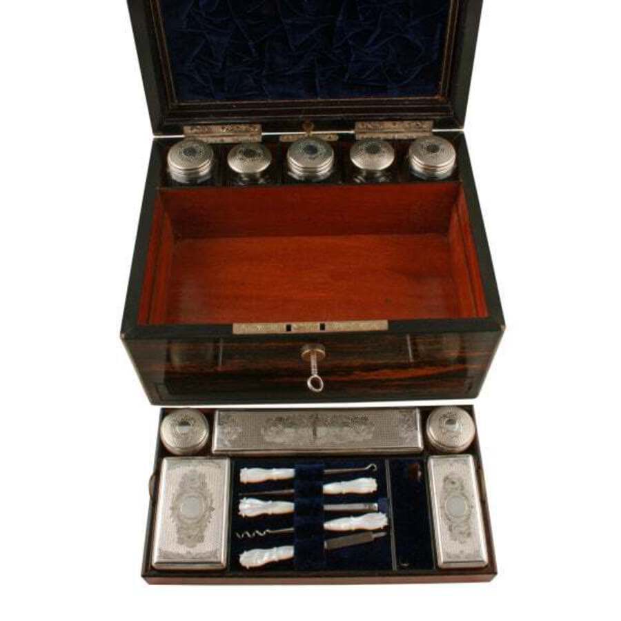 Antique Victorian Coromandel Dressing Box 