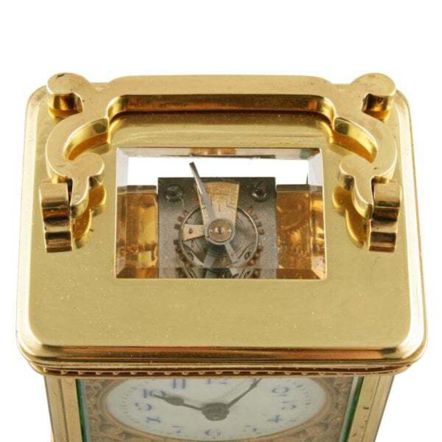 Antique Victorian Brass Carriage Clock 