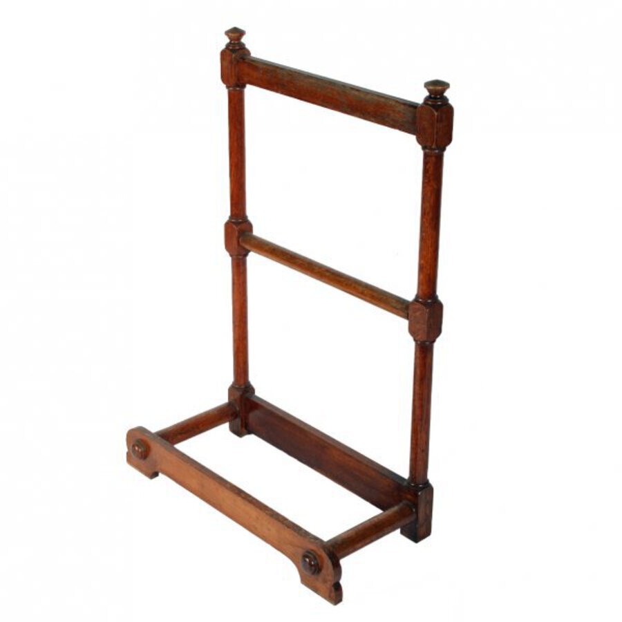 Antique Victorian Oak Luggage/Clothes Stand 