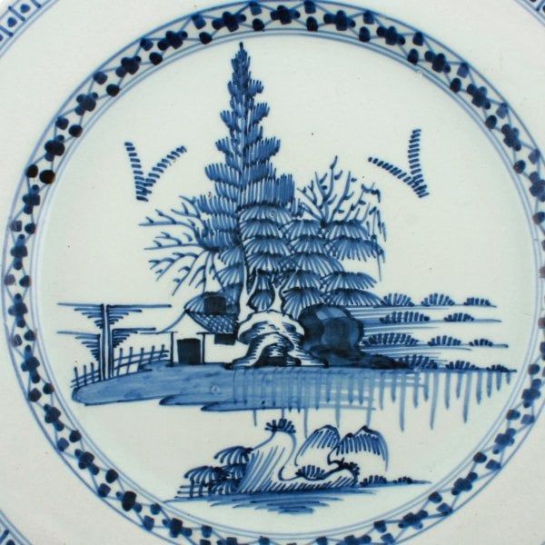 Antique Early 19thC Delft Charger 