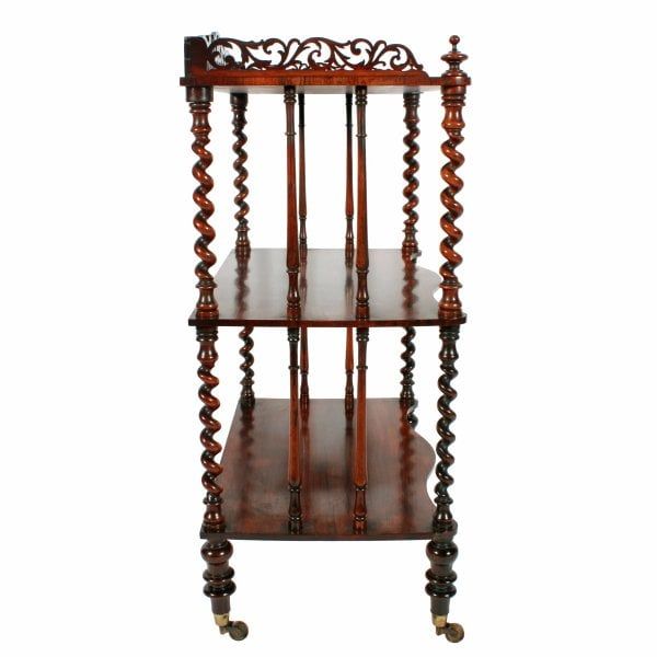 Antique Mid 19th Century Rosewood Whatnot 