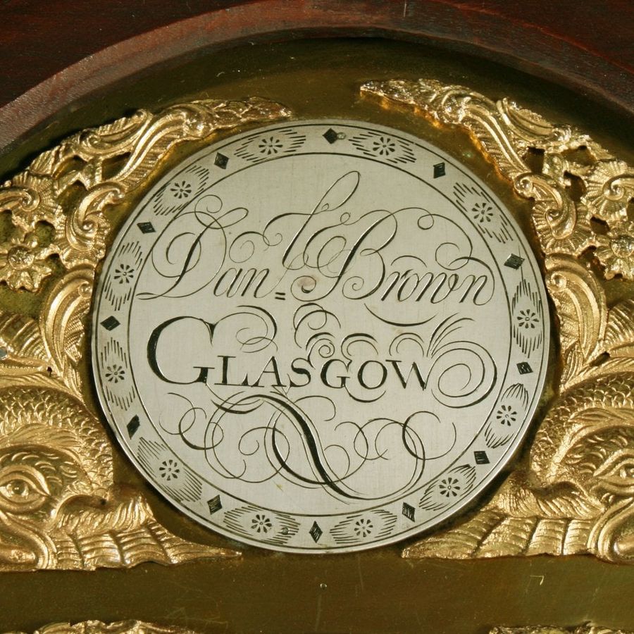 Antique Scottish Mahogany Grandfather Clock 