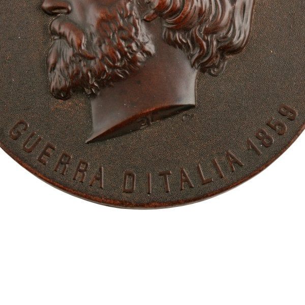 Antique Bois Durci Medallion of Guiseppe Garibaldi 