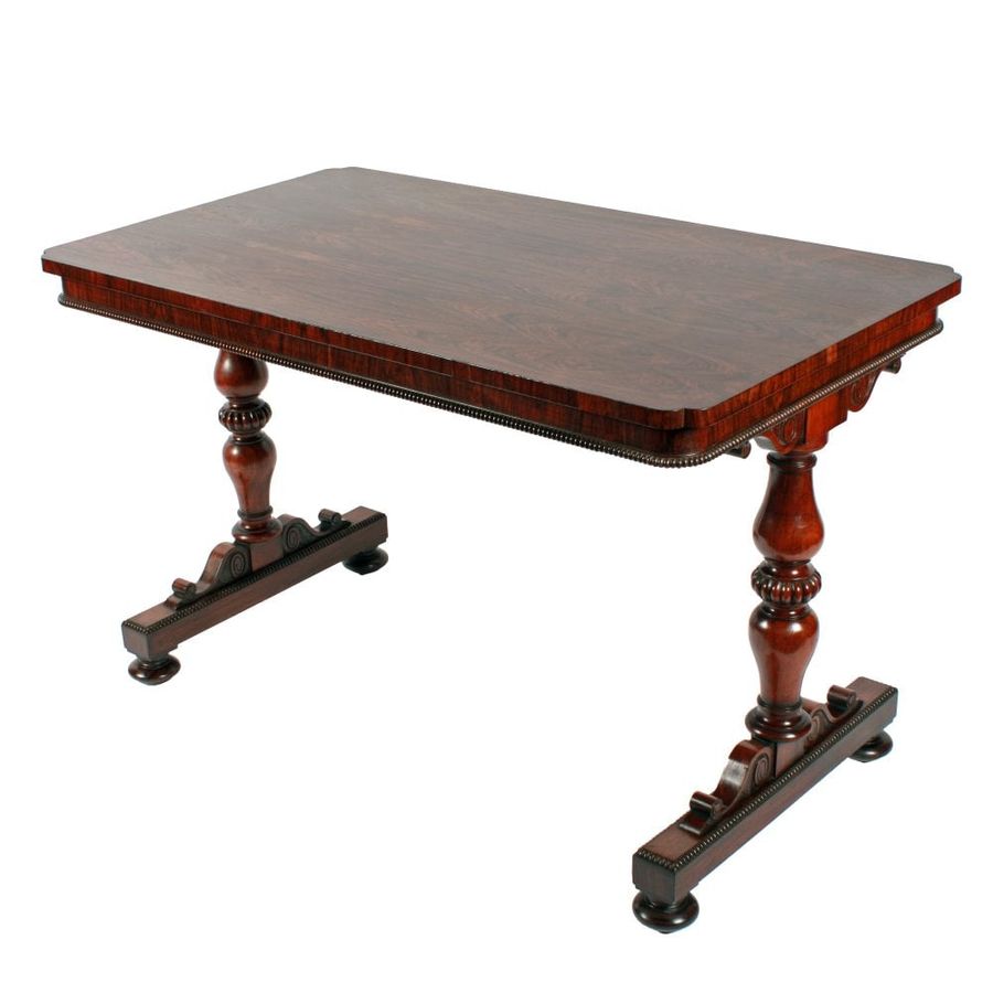 Antique Georgian Rosewood Library Table 