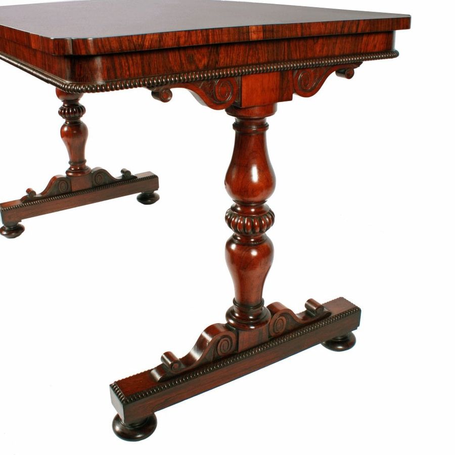 Antique Georgian Rosewood Library Table 
