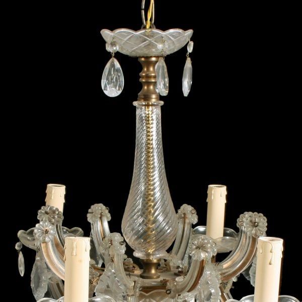 Antique Early 20th Century 8 Branch Chandelier 