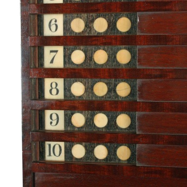 Antique Rare Georgian 'Life Pool' Scoreboard 