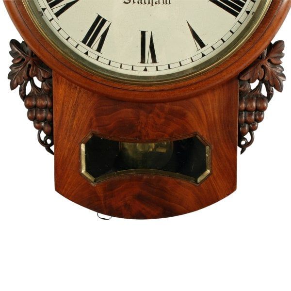 Antique 19th Century Fusee Wall Clock 