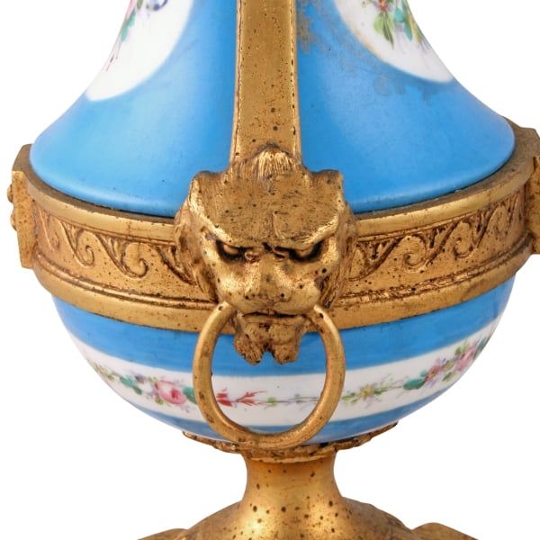 Antique Sevres Porcelain Table Lamp  